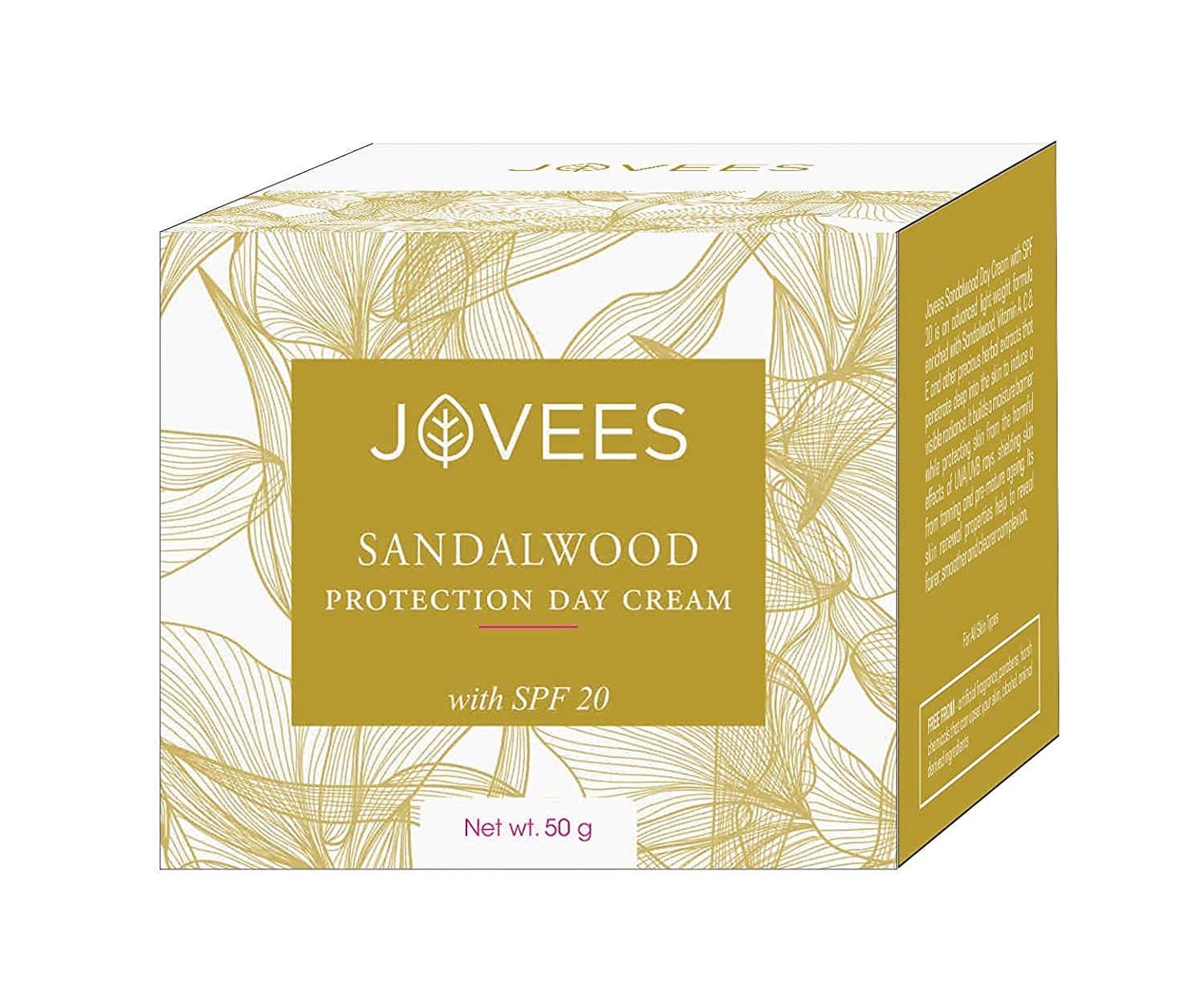 Дневной крем Jovees с сандаловым деревом и SPF 20, 50 г.